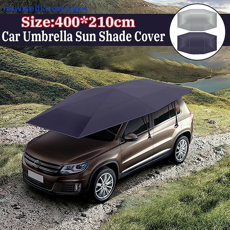 Newwellknownepic Universal Car Sun Shade ร่มเต็นท์ผ้า UV ป้องกันกันน้ํา 4X2.1M TH