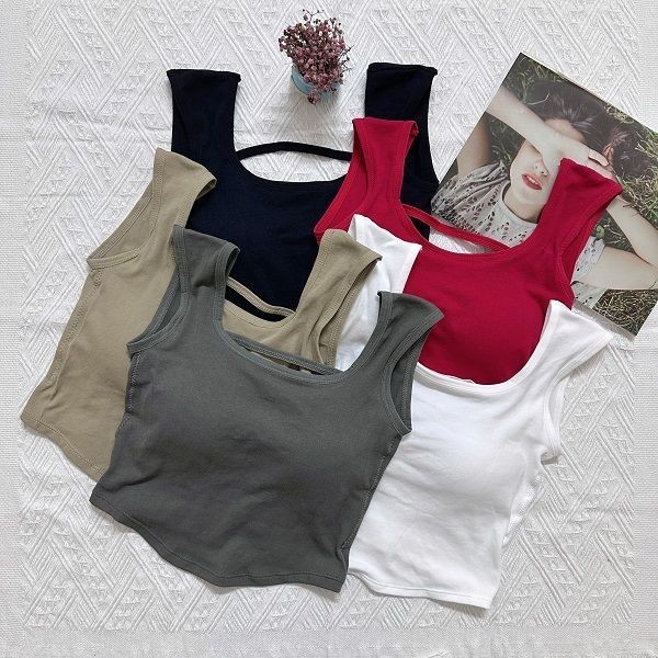 LYILIHollowed Out Backless Camisole With Padding สไตล์เกาหลี PureDesire อเนกประสงค์ด้านบน 833 CCC