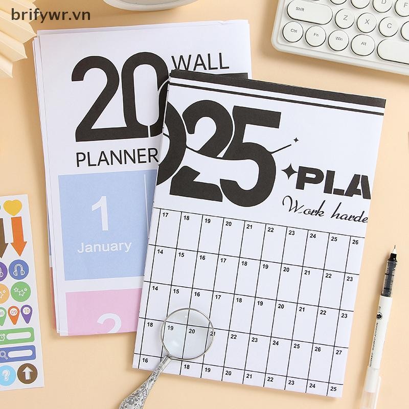 Brifywr 2025 ปฏิทิน Planner แผ่นปฏิทินติดผนังขนาดใหญ่ To Do List Yearly Planner Organizer รายการตรวจ
