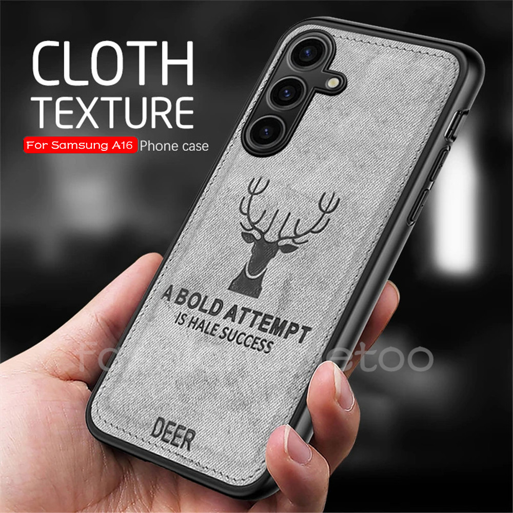 กวางผ้าหนัง Matte Texture เคสโทรศัพท์สําหรับ Samsung Galaxy A06 s A06s 06s A16 A26 A36 A56 16 26 A 36 A 56 ปลอก Soft TPU Edge ป้องกันกันชนกันกระแทกปกหลัง
