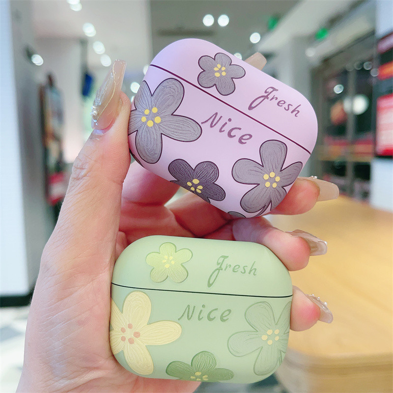 เคสดอกไม้ ins สําหรับ AirPods4/4ANC(2024)1/2/3/Pro/Pro2 เคส TPU แบบนุ่ม