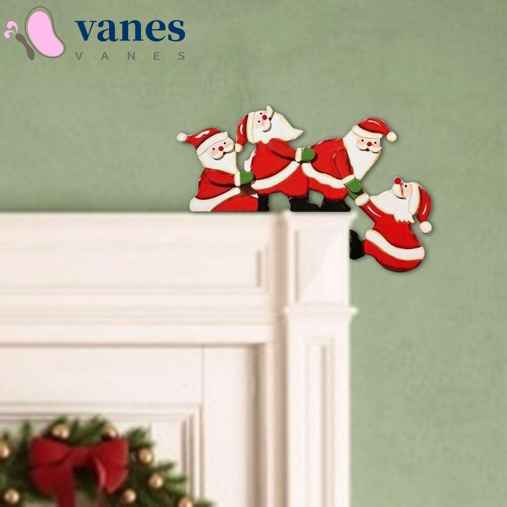 Vanes1 กรอบประตูตกแต่งไม้ Trim ไม้งานรื่นเริงอุปกรณ์ Santa Claus Elk ประตู Trim