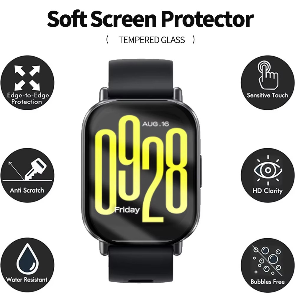 ฟิล์มกระจกนิรภัย for Redmi Watch 5 Active และ Mi Watch 5 Lite