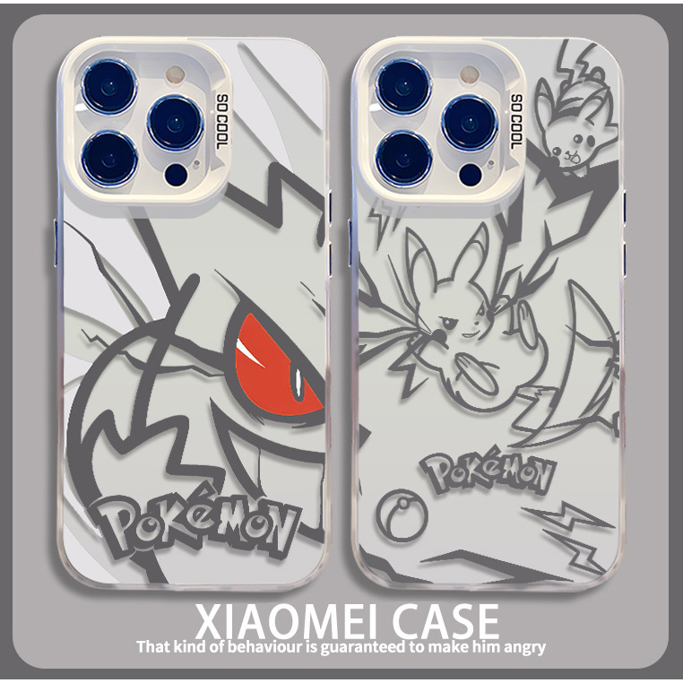 🔥COD🔥ใช้ได้กับ iphone 11 13 12 14 15 Pro MAX 14 15 8 7 Plus X XR XSMAX SE เคสโทรศัพท์การ์ตูน Pokémon Pikachu Gengar