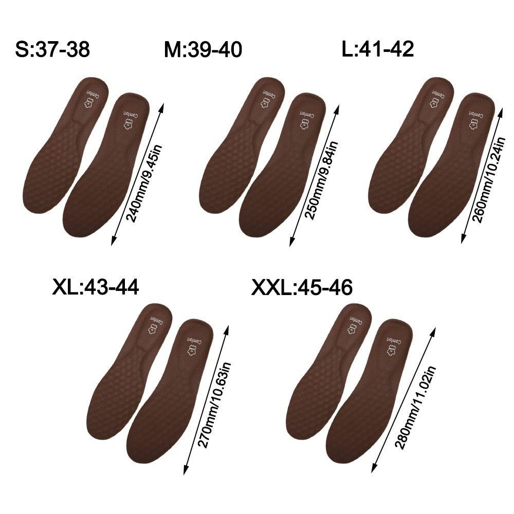 Lonmi 1 คู่รองเท้าหนัง Insoles, Arch สนับสนุน Deodorization Cowhide รองเท้า Pad, อัพเกรด Comfort Shock-absord Insole รองเท้าวิ่งใส่