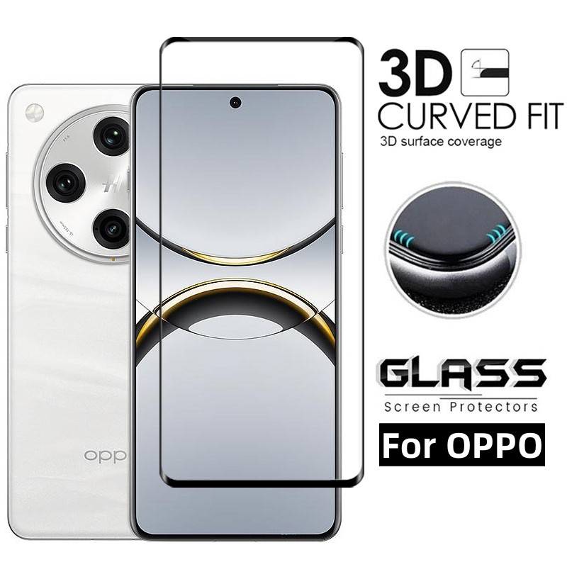 กระจกนิรภัยคลุมทั้งหมดสําหรับ OPPO Find X8 Pro ปกป้องหน้าจอ HD ฟิล์มติดโทรศัพท์