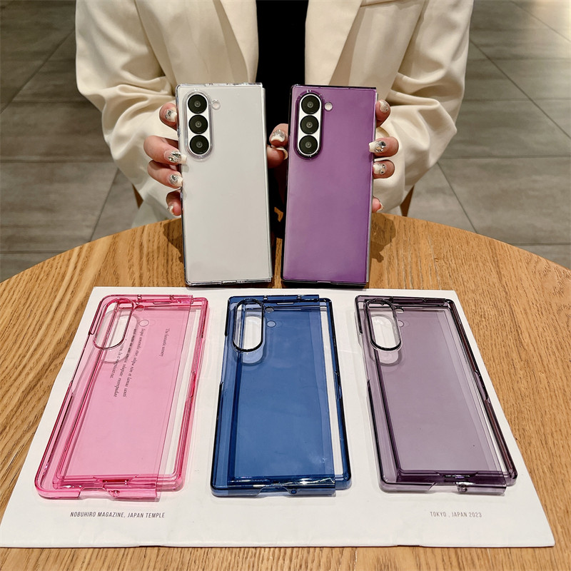 แม่เหล็กธรรมดาออกแบบแฟชั่นปลอก Z Fold 6 5 4 3 Hard PC คลาสสิกสําหรับ Samsung Galaxy Z Fold6 Z Fold5 Fold4 Fold3 พร้อมแหวนผู้ถือเคสโทรศัพท์