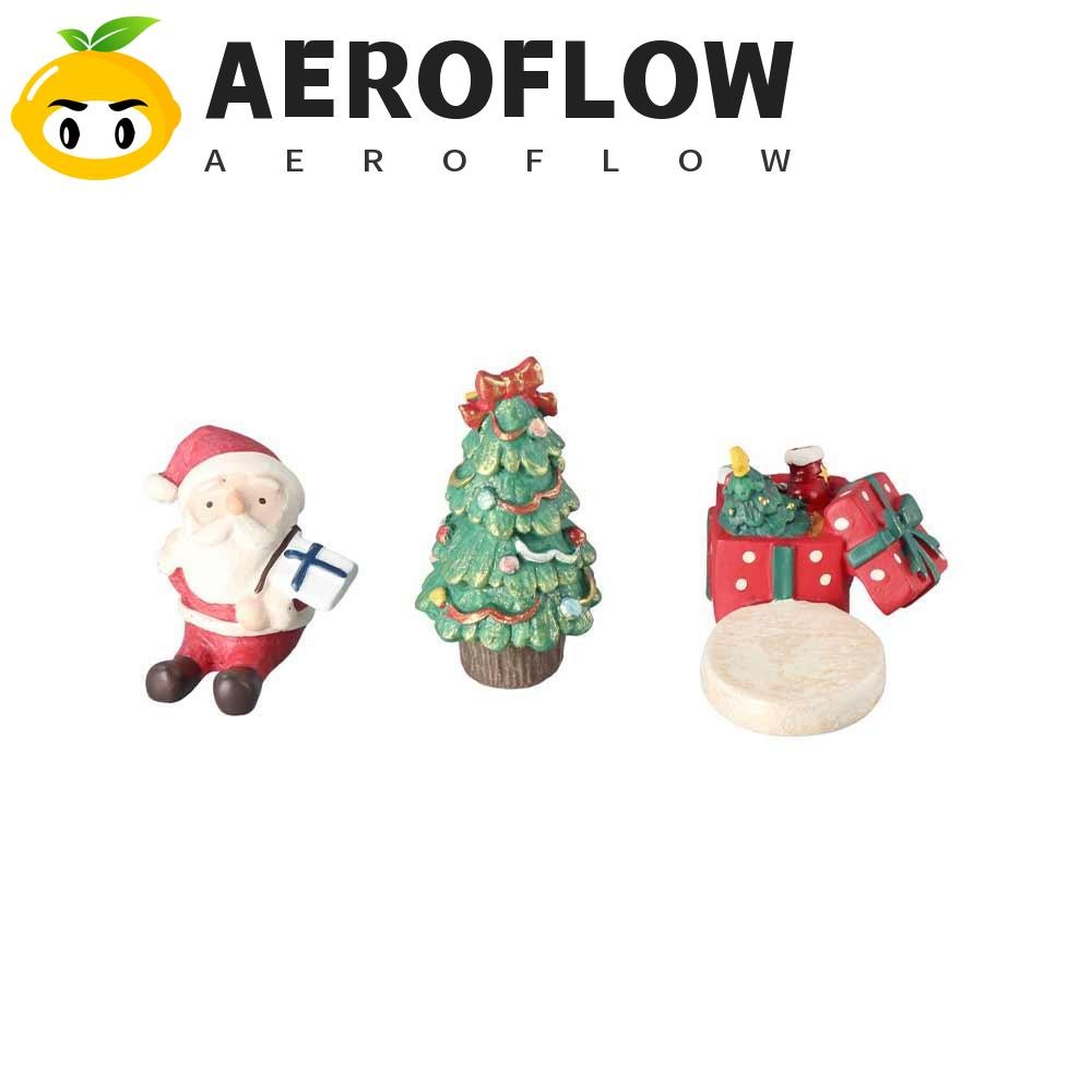 Aeroflow Miniature Figurines ของเล่นเด็ก DIY ตกแต่งบ้าน Terrarium ตกแต่ง Santa Claus Fairy Garden เครื่องประดับ