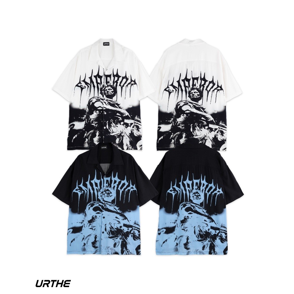 URTHE - เสื้อเชิ้ต แขนสั้น OVERSIZE พิมพ์ลาย รุ่น JULIUS CAESAR tee