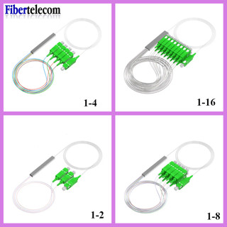 Plc ไฟเบอร์ออปติก Splitter 1x2 1x4 1x8 1x16 SC APC ชนิดท่อเห…