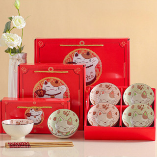 double.thai ชุดชามเซรามิกพร้อมตะเกียบ เซ็ตของขวัญ มีกล่องแพค…