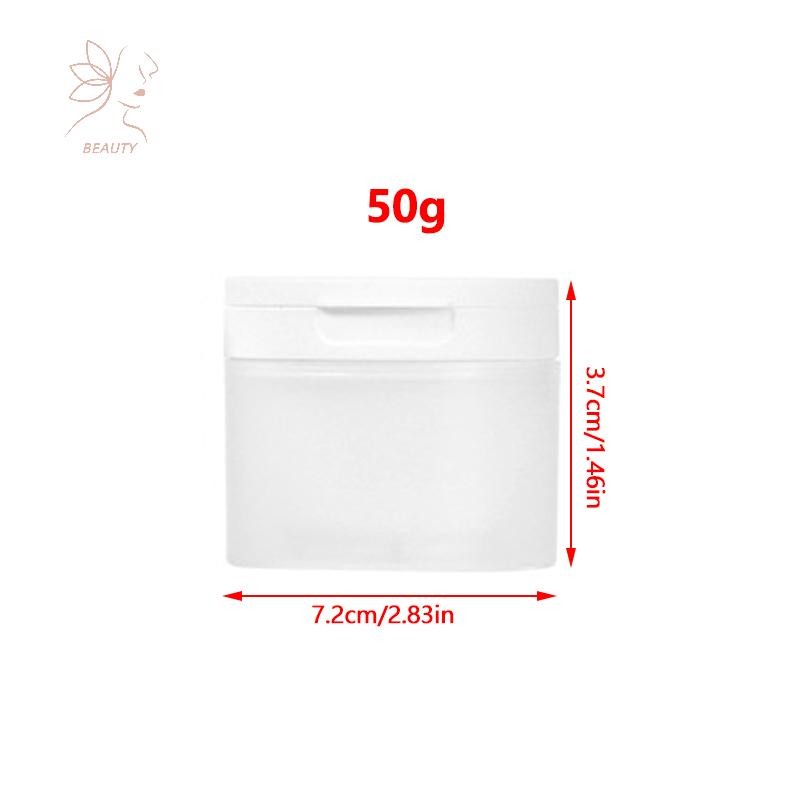 [maybeauty] 100/120/150g ฝาครอบพลิกพร้อมช้อนหรือแหนบขวดรีฟิลหม้อเปล่า Travel Face Cream โลชั่นเครื่องสําอางผ้าฝ้ายแต่งหน้า Jar {TH}