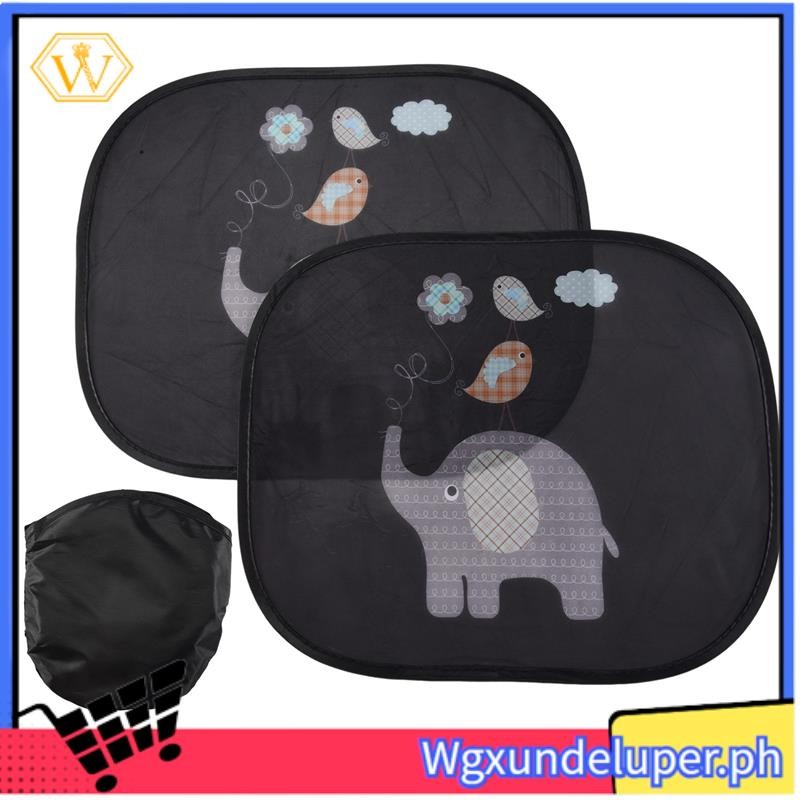 WCar Sun Shade Baby with UV Protection, Car Window Sun Shade สําหรับเด็กลายสัตว์น่ารัก 44 x 36 ซม. ช