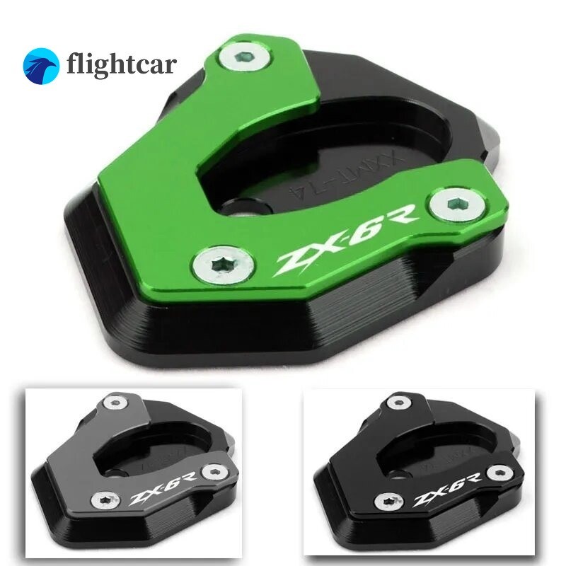Ft สําหรับ KAWASAKI ZX-6R ZX6R ZX 6R ZX-10R ZX10R ZX 10R รถจักรยานยนต์ cnc Kickstand แผ่น Extension 