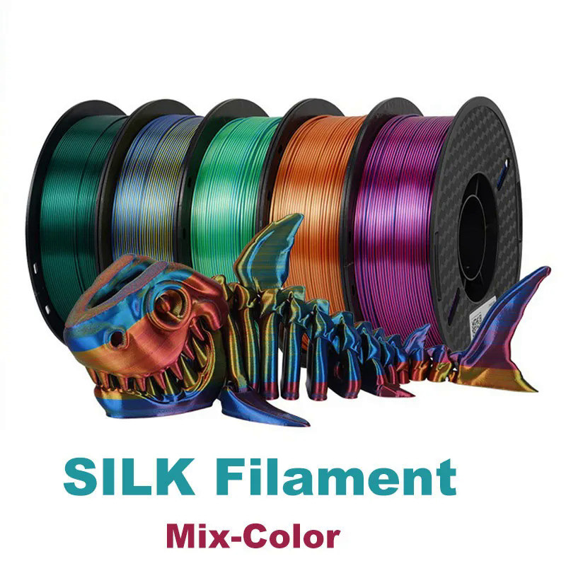 NEW SILK PLA Filaments 1000G 3D Filament 1KG/roll 1.75mm 3D Printing Material 1kg/roll PLA Plastic F