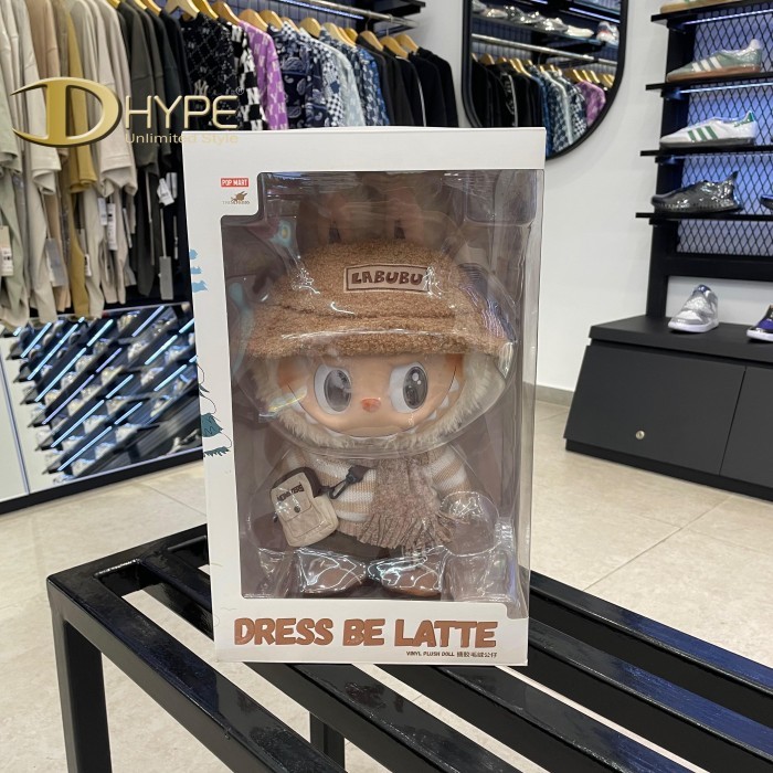 Labubu POP MART DRESS BE LATTE DOLL 38CM ของแท้ 100%