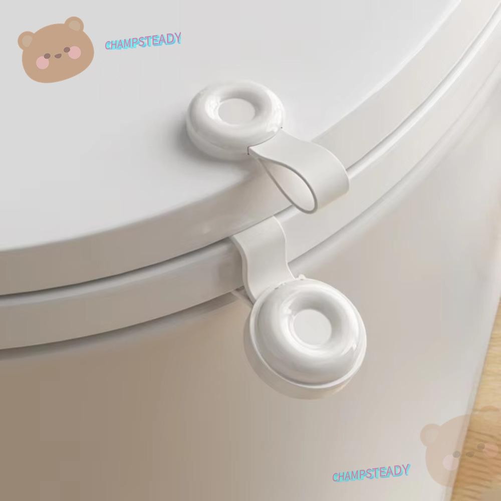 Champsteady ที่ยกฝารองนั่งชักโครก, ทนทานสัมผัสฟรีที่จับตัวยกฝาชักโครก, แฟชั่นมัลติฟังก์ชั่นกาวตนเองซิลิโคนแผ่นรองนั่งชักโครกยกอุปกรณ์ WC