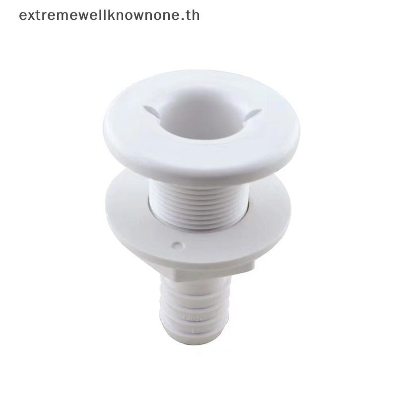 Ewth Marine เรือพลาสติก ABS Thru Hull Fitg Connector สําหรับ 5/8, 3/4, 1 นิ้วท่อเรือท่อระบายน้ํา Bildge ปั๊มประปา Fitgs EWTH