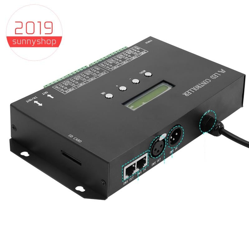 [sunnyshop2019]WiFI Led Pixel Controller Artnet to SPI รองรับซอฟต์แวร์ LAN Synchronny SD Card DMX512