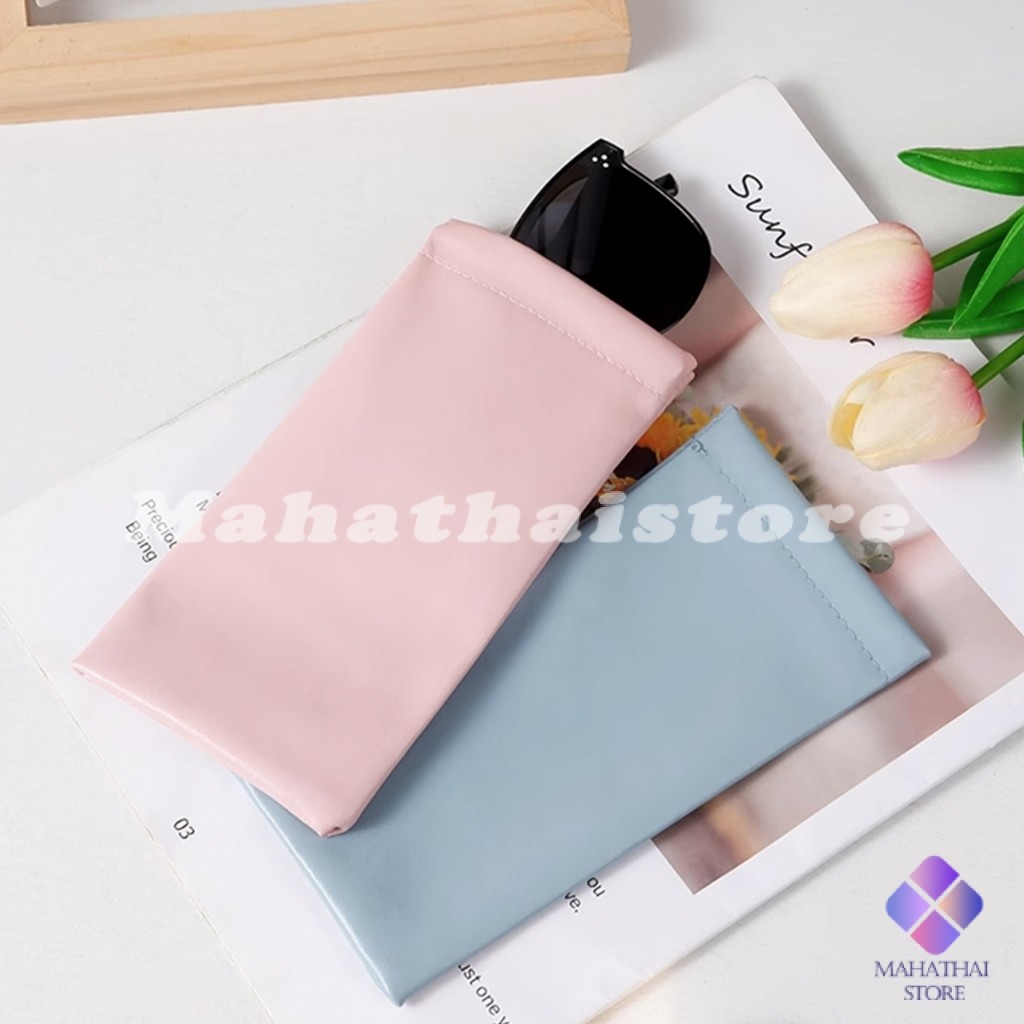 Mahathai ซองใส่แว่นตาหนัง PU หนังนิ่ม น้ำหนักเบา พกพาสะดวก ทนทาน มีหลายสีให้เลือก พร้อมส่ง Glasses bag - รูปที่ 4