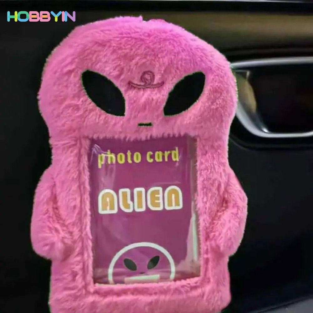Hobbyin ตุ๊กตา Photocard ,น่ารักการ์ตูน Alien Photocard ,กระเป๋าแฟชั่นพวงกุญแจผู้ถือบัตรนักเรียน Idol Photos ฝาครอบป้องกัน Photo Card Holder