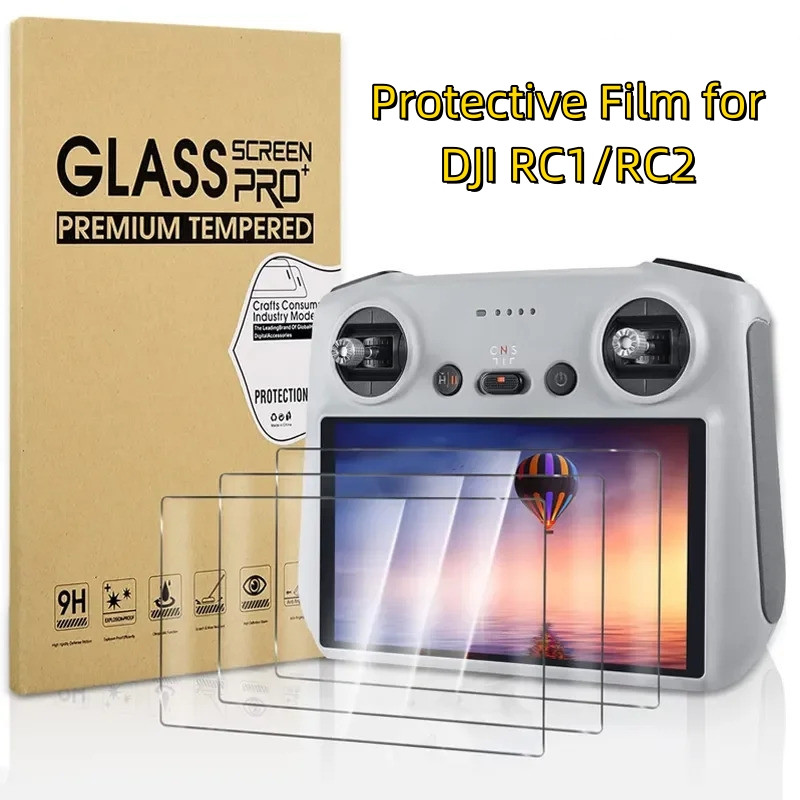 HD กระจกนิรภัยป้องกันฟิล์มสําหรับ DJI RC 1/RC 2 สําหรับ LITO/ MINI 5PRO/FLIP/NEO/AIR 3/MINI 3 4PRO Controller ป้องกันหน้าจอ Anti-Scratch ฟิล์มอุปกรณ์เสริม