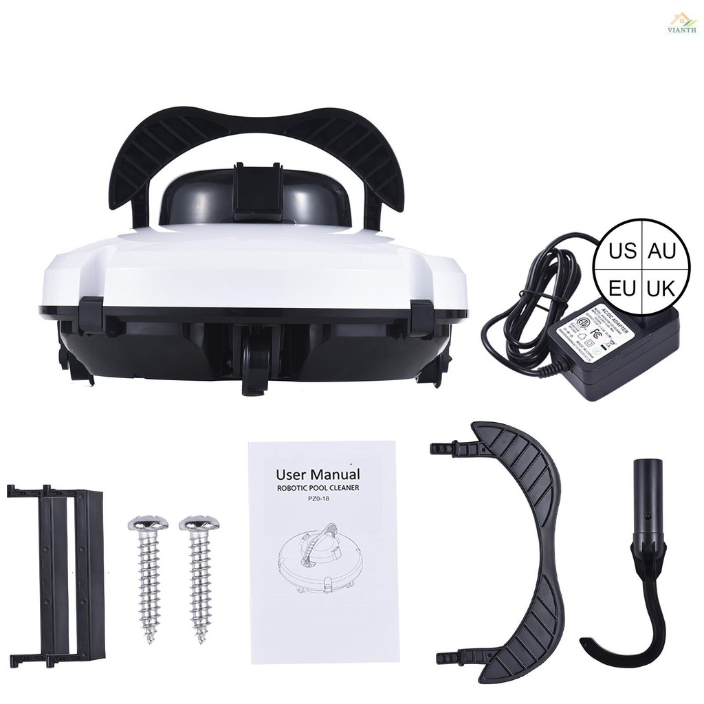 Kosgho เครื่องดูดฝุ่นสระว่ายน้ําไร้สาย IPX8 กันน้ํา Dual-Motor ดูดที่แข็งแกร่ง Self-Parking 120Mins 