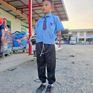 กางเกงวอร์มเด็ก สีดำ ไม่มีแถบ ขาปล่อย และขาจั้ม เด็กผู้ชาย เด็กผู้หญิง ออกกำลังกาย Sport กีฬา