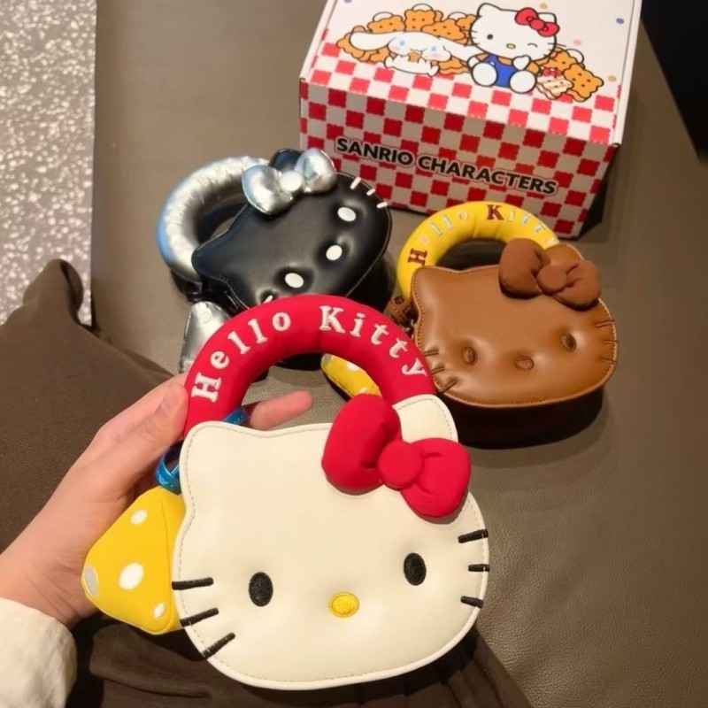 LHL BOUTIQUE กระเป๋าจิ๋ว hello kitty กระเป๋าถือ กันน้ํา น่ารัก สวยๆ โซ่ โบว์ หนัง pu