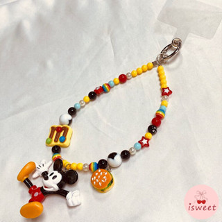 น่ารัก Mickey Mouse M&Ms จี้ลูกปัดโทรศัพท์ Lanyard สายรัดข้อ…
