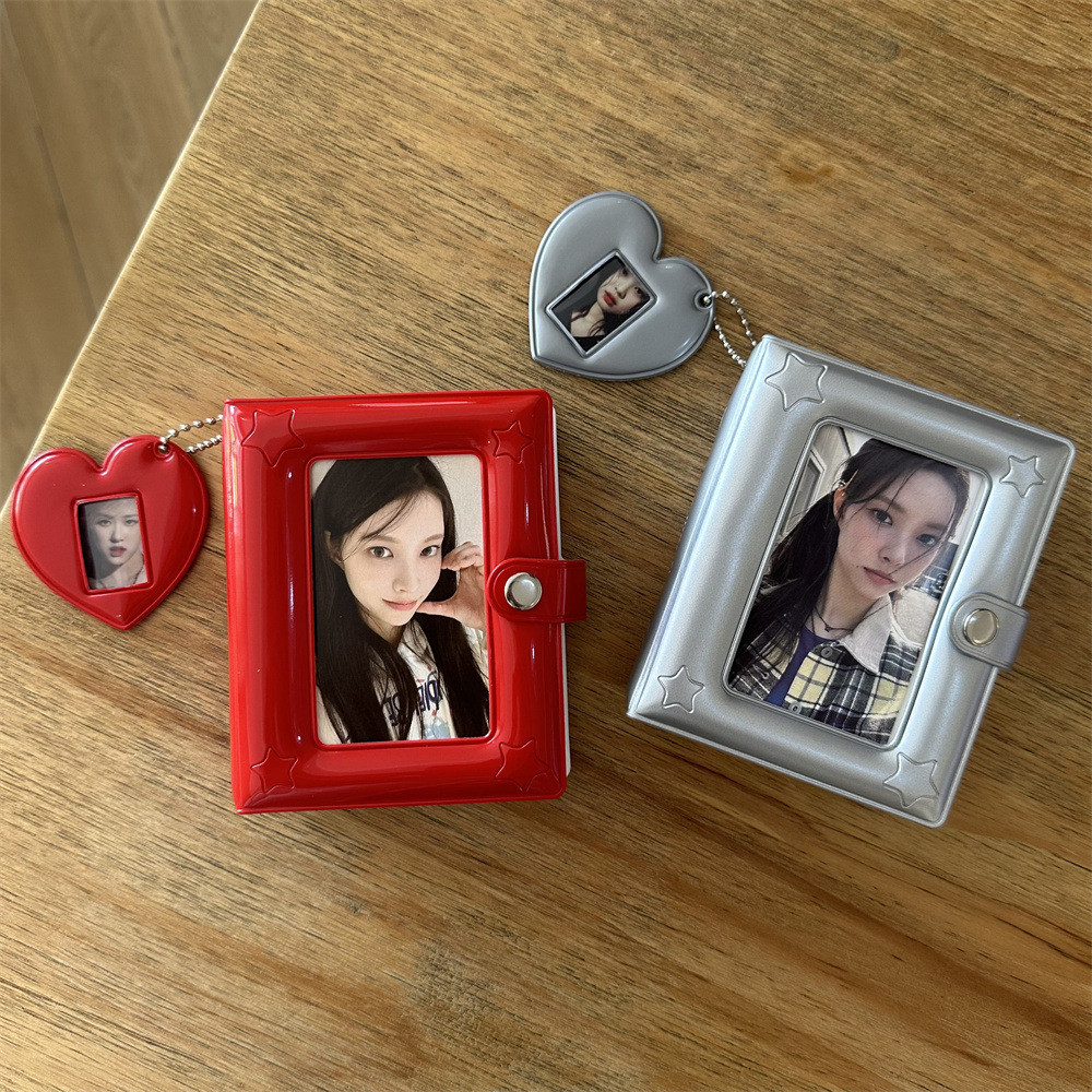Ins สิทธิบัตรหนัง Star สไตล์ Cool อัลบั้มภาพ 10 ซม. Yigongge Photocard Star Chasing Star Love Bean Storage Book Card Book