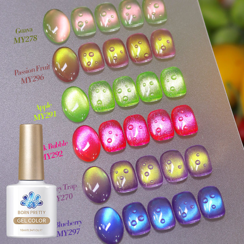 Born PRETTY Fruit Series Cat Magnetic Gel Polish Summer Color Dopamine Nails ultra Shine Soak Off UV Gel Nail Art Varnish 10ml