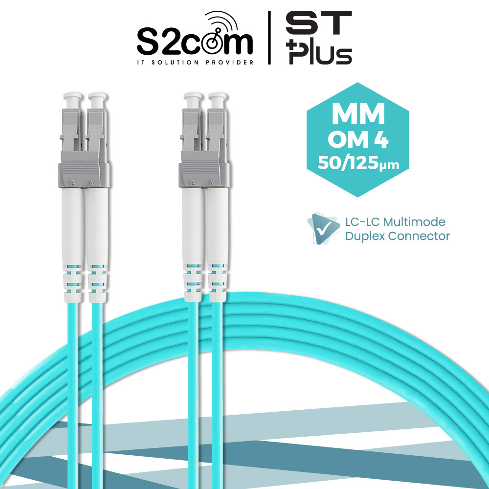 LC-LC 50/125 OM4 Multimode Duplex Fiber Optic Patch Cord 100M