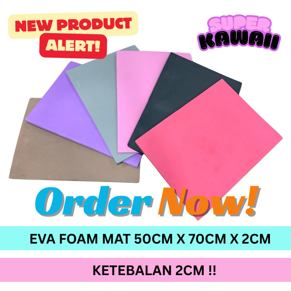 EVA FOAM MAT / ANTI SLIP MAT / 50CM X 70CM X 2CM PLAYMAT GYM MAT TEBAL KUALITI FITNESS YOGA