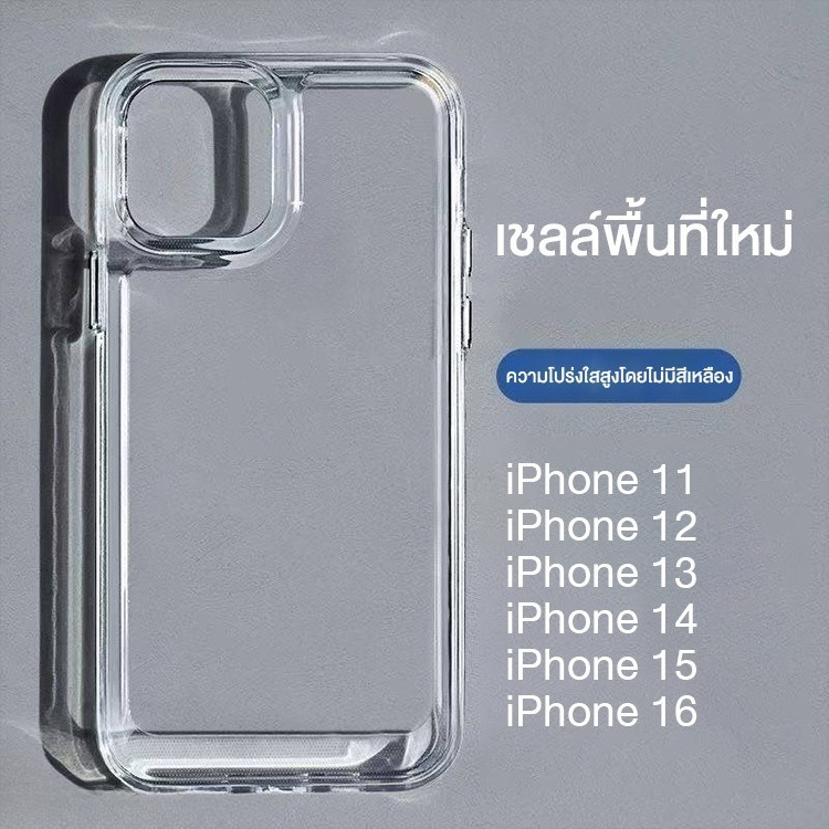 เชลล์พื้นที่ กรณีโทรศัพท์อ่อน ป้องกันการชนกัน ขั้นสูง โปร่งใส iphone 11 12 13 14 15 Pro Max XS X XR 7 8 14 Plus
