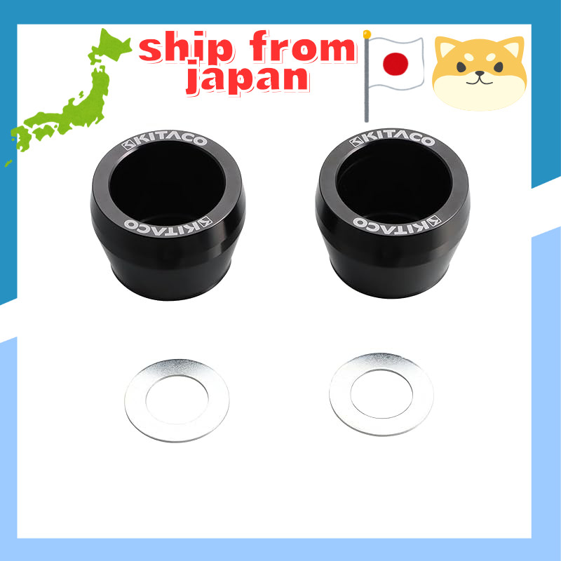 KITACO Universal Axle Protectors for 15mm Axle Shaft - Set of 2 (Red/Black Options)