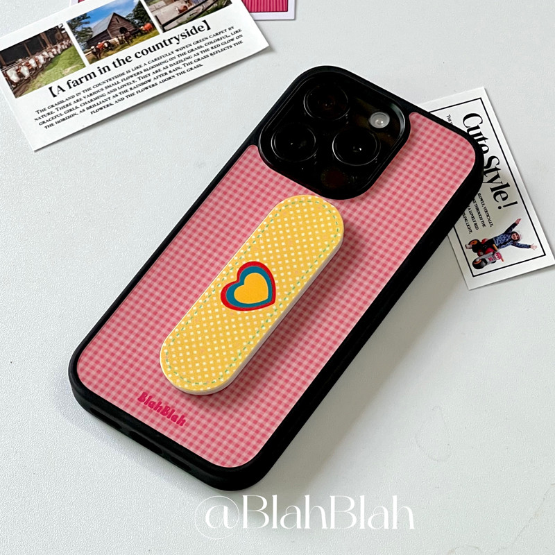 ต้นฉบับสร้างสรรค์สามารถติดลายสก๊อตสีชมพู แอปเปิล 16โปรแม็กซ์ เคสโทรศัพท์ ไอโฟน15 ขอบสีดํา 14 อะคริลิค ไอโฟน17โปรแม็กซ์ กันกระแทกกรณีป้อง - รูปที่ 7