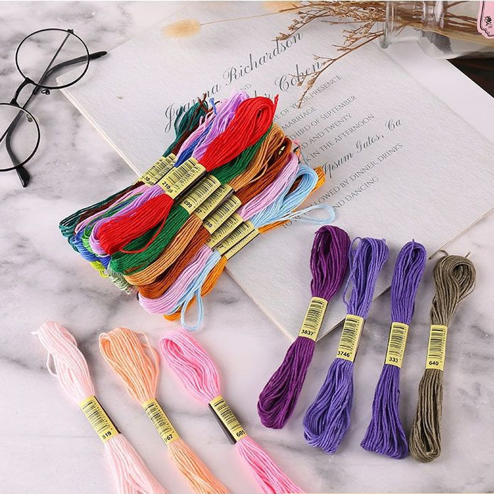 10 สคินส์ DMC ด้ายปักครอสติส สีรุ้ง พรีเมี่ยม (934-939) เย็บปักถักร้อย