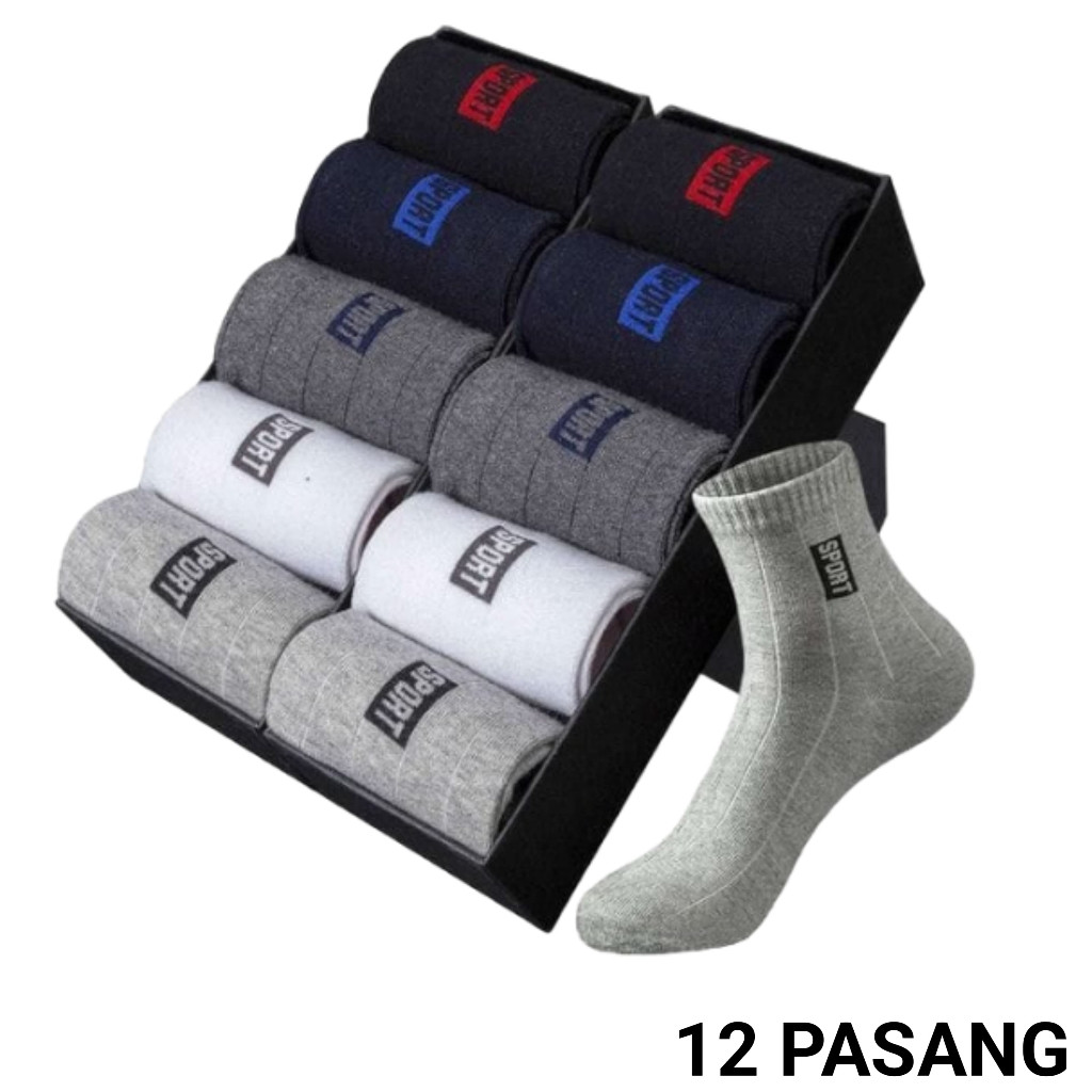 12 PAIRS OF RANDOM BUSINESS SPORT SOCKS สําหรับผู้ชายและผู้หญิง!!