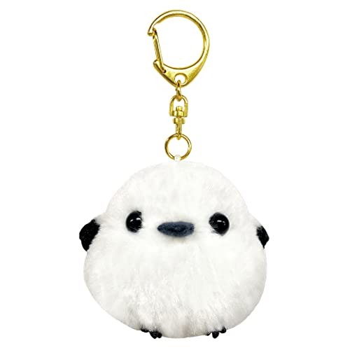 Amuse AMUFUN Plush Fuku Fuku Shima Enaga Mascot Keychain Shima Hiko White XS