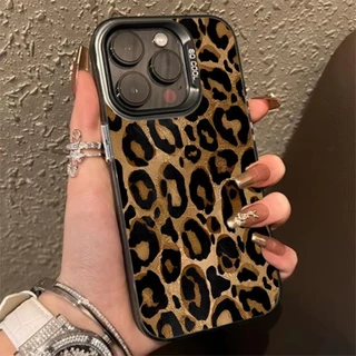 ริมฝีปากสีแดงและเสือดาว เลเซอร์สลิเวอร์ IMD เคส for Samsung A57 A37 A27 A17 A07 A55 A56 5G A54 A36 A35 A22 A26 A16 A06