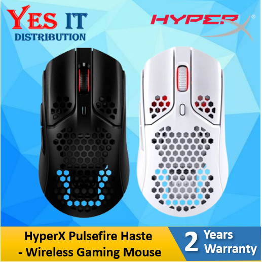 HyperX Pulsefire Haste - เมาส์เกมมิ่งไร้สาย (สีดํา / สีขาว) (4P5D7AA / 4P5D8AA)