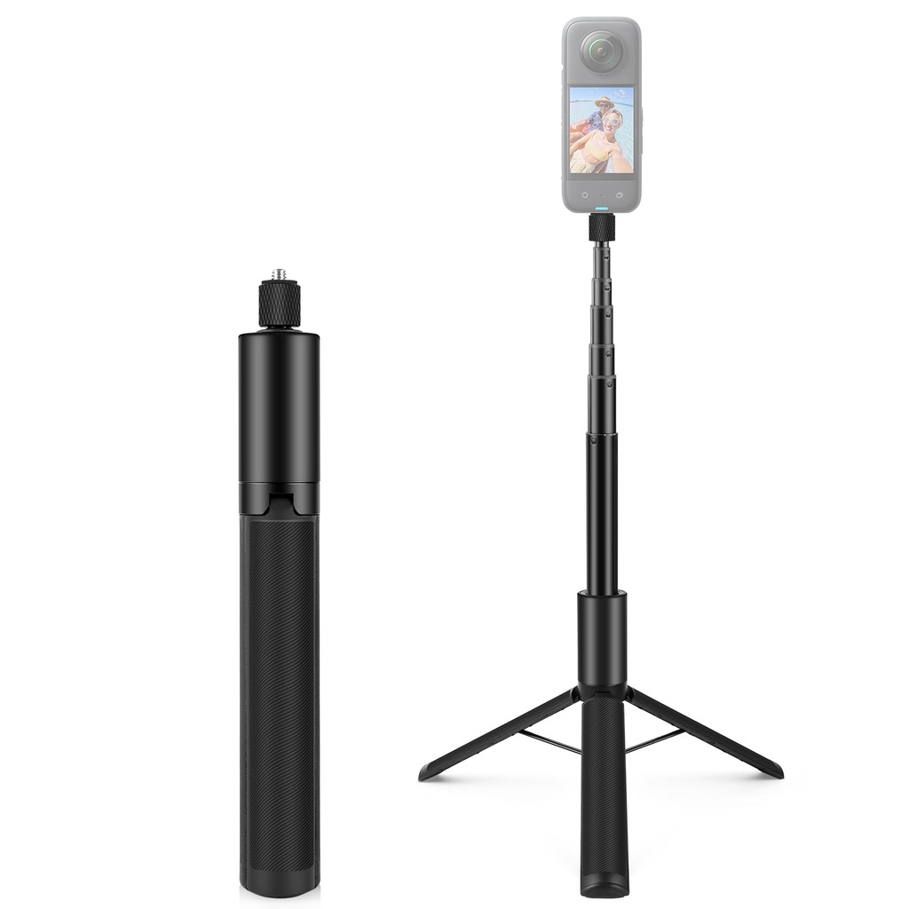 PULUZ Pu497b สกรู X4/x3/x2 พร้อม 1/4 X4/x3/x2 Live ที่มองไม่เห็น Stick 1/4 นิ้ว Live Video Stand 1.2