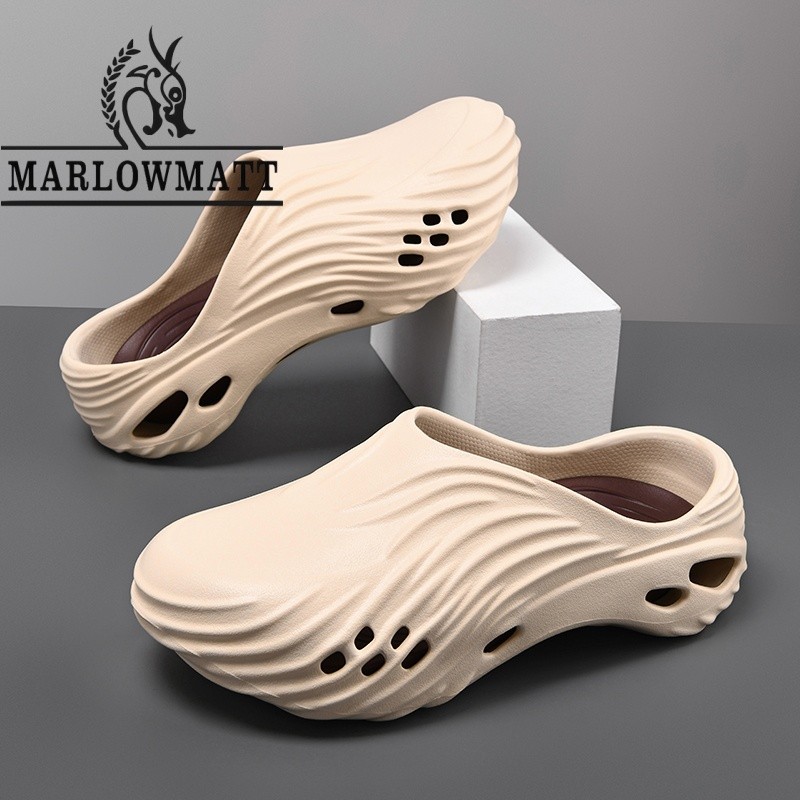 Marlowmatt รองเท้าแตะผู้ชาย Baotou Breathable น้ําหนักเบาสไตล์อินเทรนด์ที่ไม่ซ้ํากัน