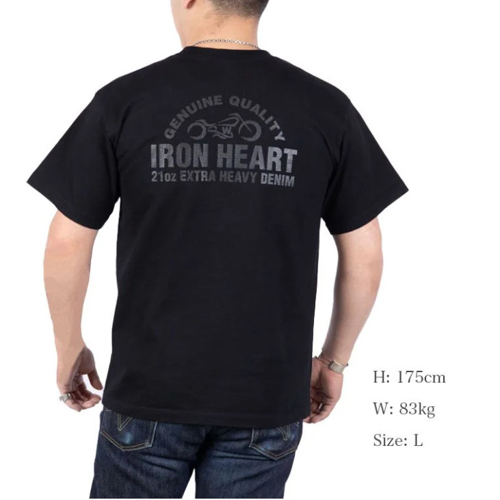 เสื้อยืดแขนสั้น IRON HEART ทำจากผ้าฝ้าย 100%