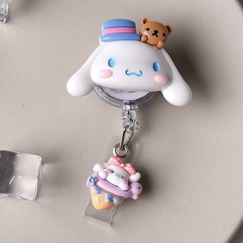 [Gaoyan Luminous] Lingna Belle ins Simple Retractable Easy-Pull Buckle Nurse Doctor Badge Clip Work ID Card Holder ราคา ถูกที่สุด ดีลบีเคเค แกลเลอรีภาพที่ 3