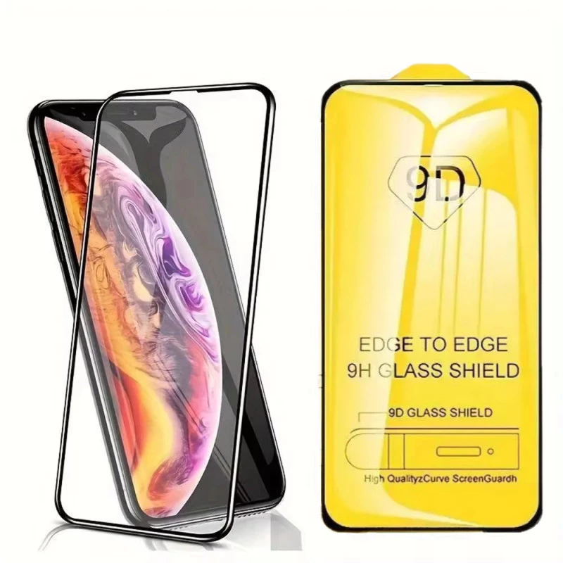 ฟิล์มกระจกนิรภัย 9D สำหรับ For iPhone 11 17 12 13 14 15 16 ProMax 15 Pro 13 12 Mini X XS XSMAX XR SE ฟิล์มกันรอยเต็มจอ