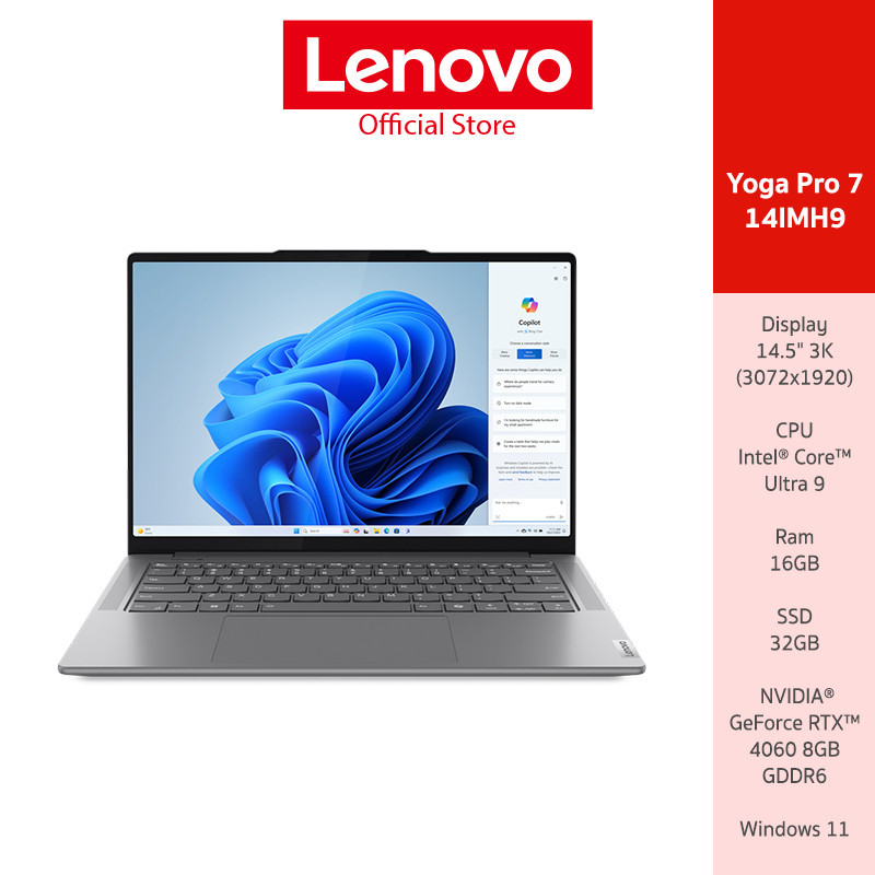 [ผ่อน 0%]LENOVO YOGA PRO 7 14IMH9(83E2002WTA)NOTEBOOK INTEL ULTRA 9 185H NVIDIA GEFORCE RTX 4060
