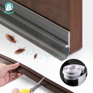 PAYOE แถบปิดประตู กันประตู ลดเสียงรบกวน(4cm*90cm )ซีลขอบประตู ป้องกันแมลงเข้าไป
