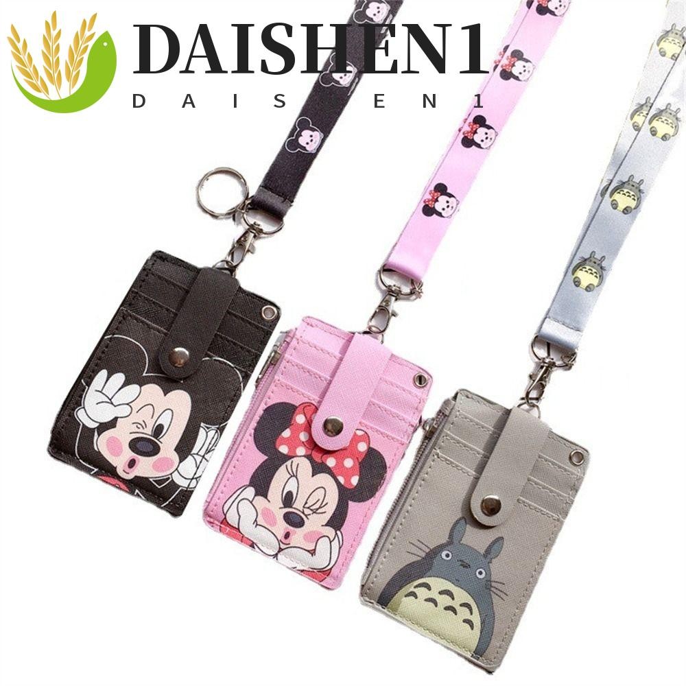 Daishen1 ชื ่ อผู ้ ถือบัตร Stitch Student Id บัตรเครดิต Id Id Id Lanyard Pu หนัง 5 Bits Id Card สายคล ้ องคอ